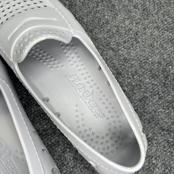 Floaters Country Club 4.0 Driving Loafers Men's Size 10 Grey Yellow Waterproof - Picture 9 of 10